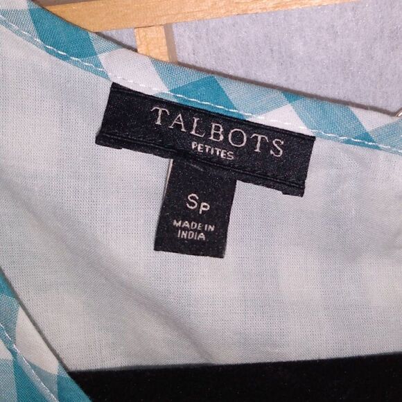 Talbots SmPet Sleeveless Gingham Top - Picture 3 of 12